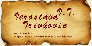 Veroslava Trivković vizit kartica